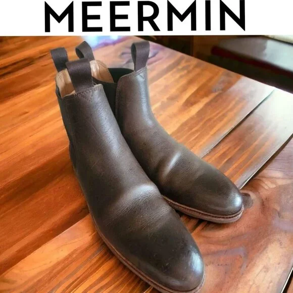 Meermin Shoes Meermin Mens Wholecut Chelsea Boot Waxy Kudu